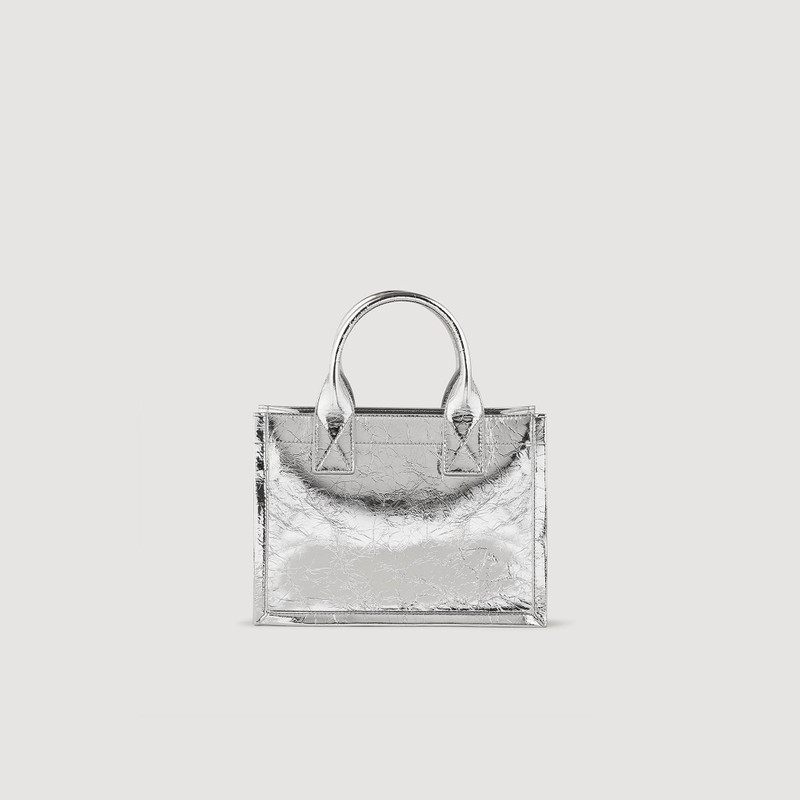 Kasbah small metallic leather tote bag 4