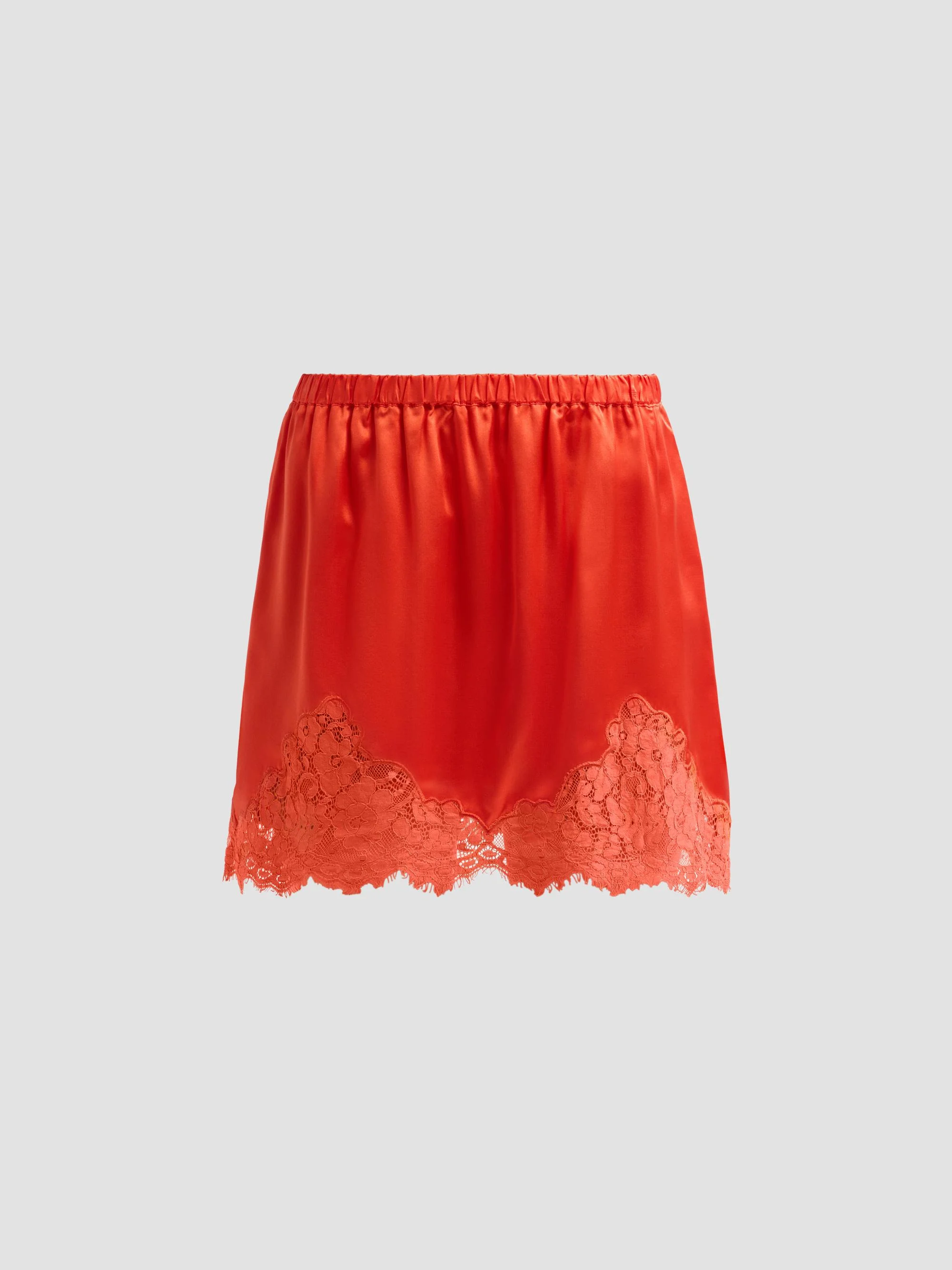 Women's Alexis Silk-Blend Lace Slip Mini Skirt - Aperol - 1