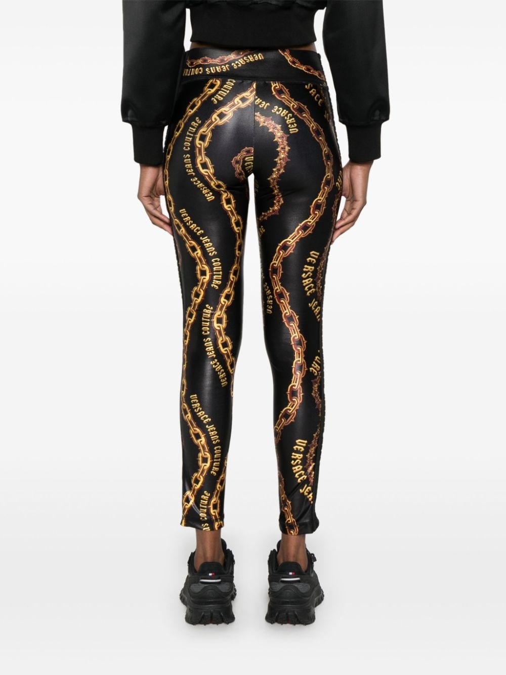 chain-print leggings - 4