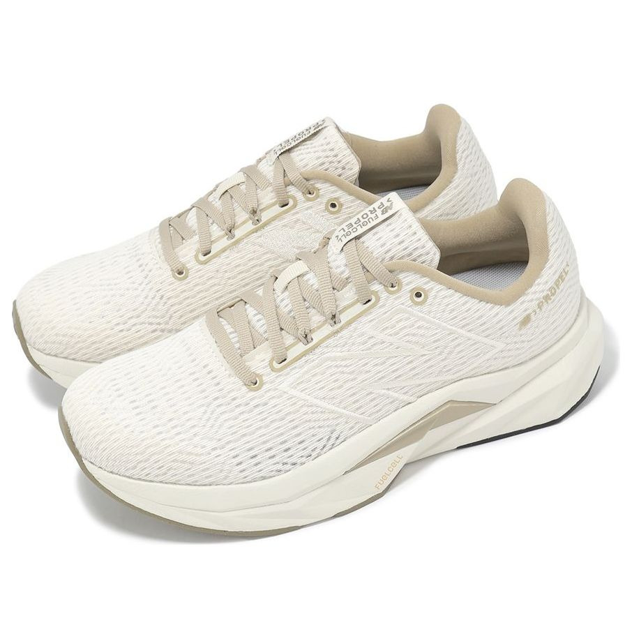 (WMNS) New Balance FuelCell Propel v5 'Linen Gold Metallic Stoneware' WFCPRHL5 - 3