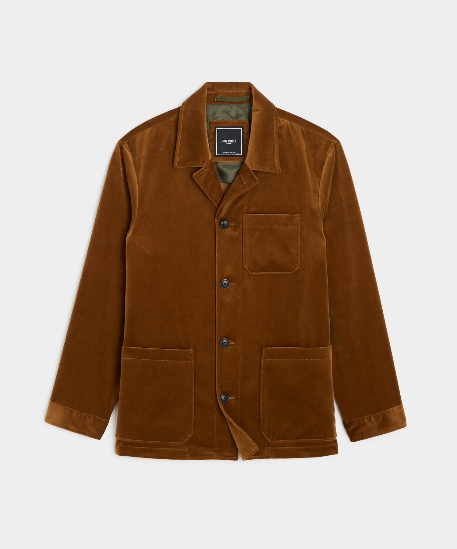 Italian Velvet Tailored Chore Coat - 1