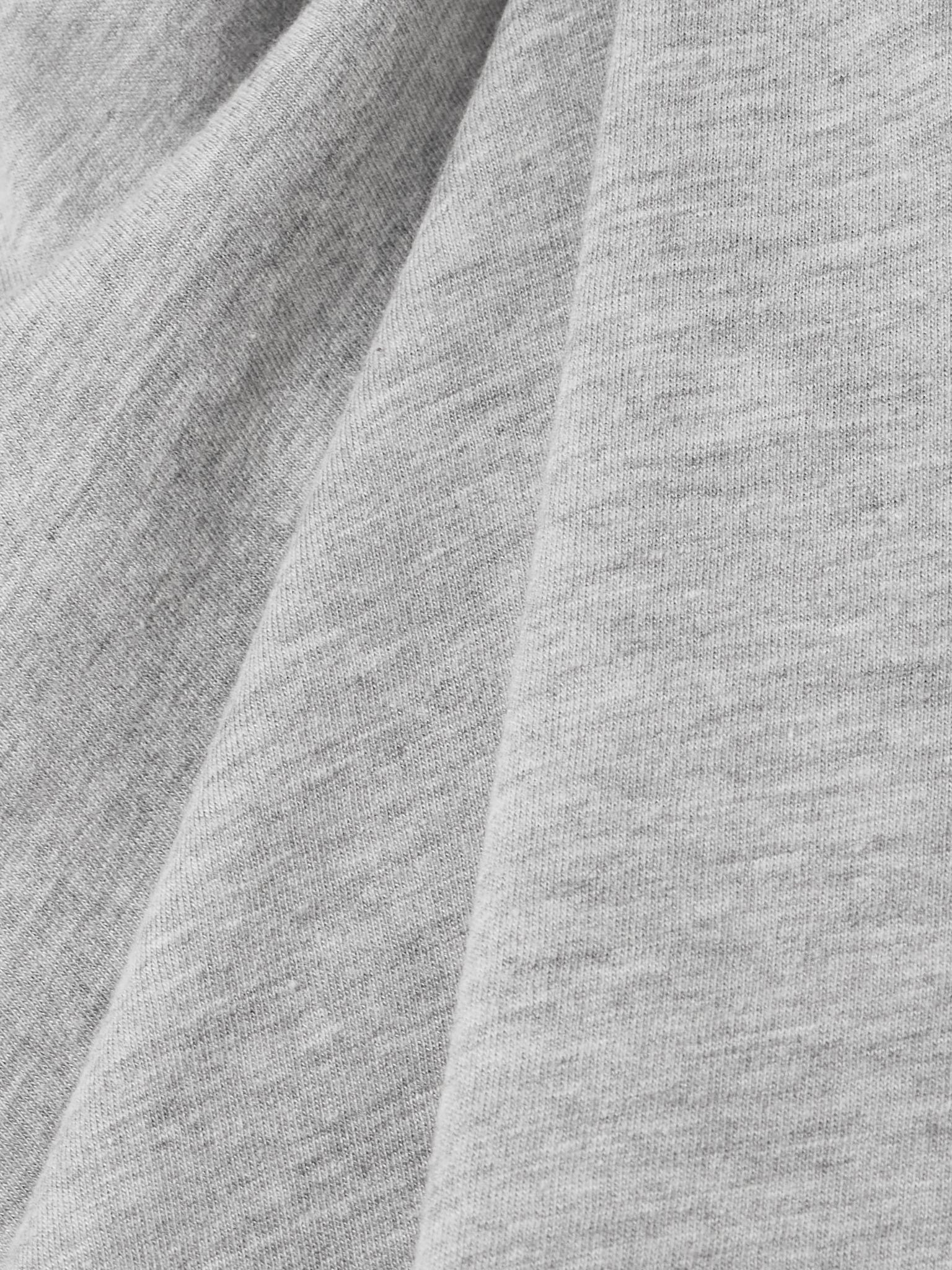Cotton and modal-blend jersey T-shirt Light gray - 4