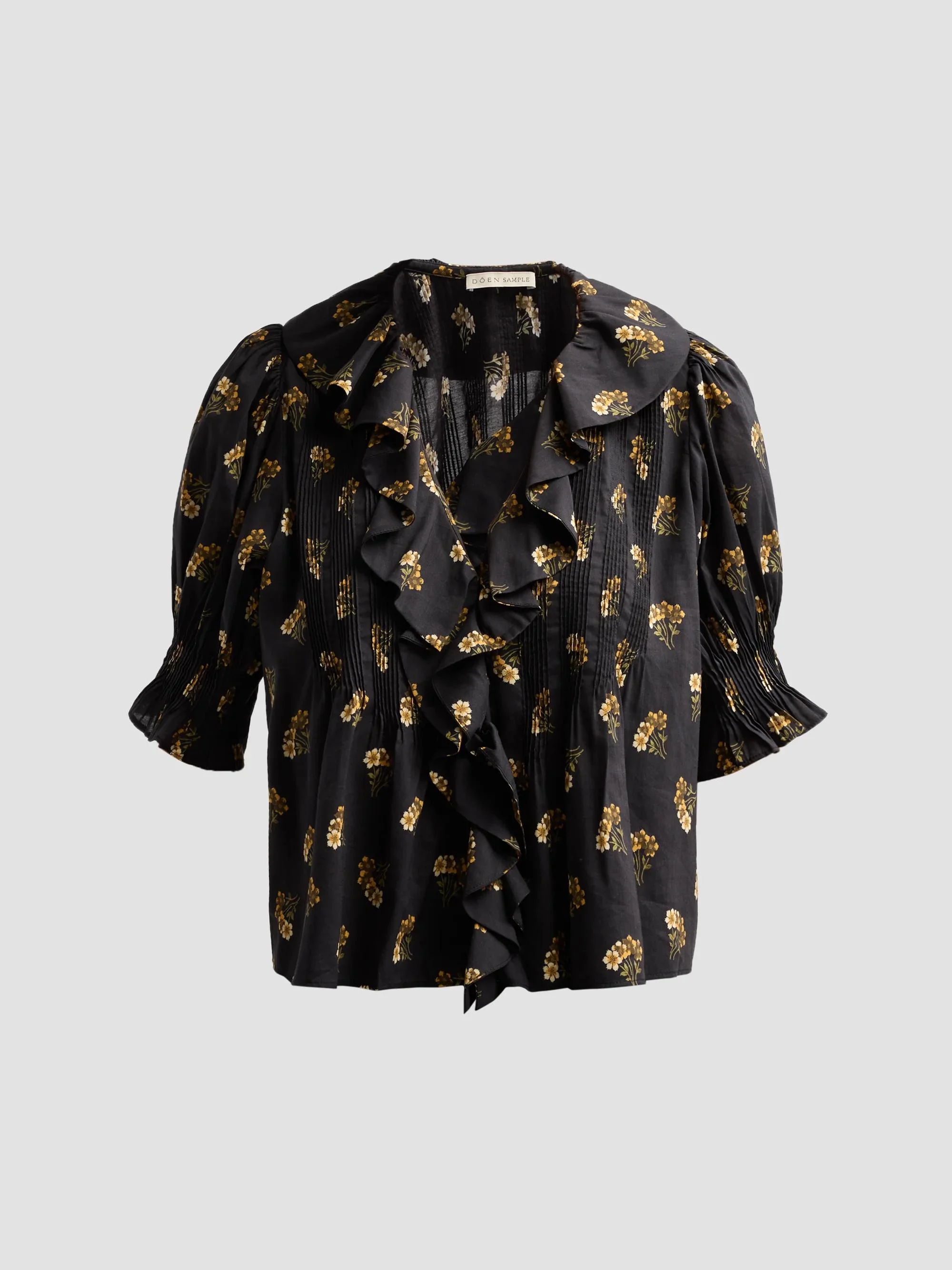 Women's Henri Floral Ruffle Blouse - Buttercup Bouquet - 1
