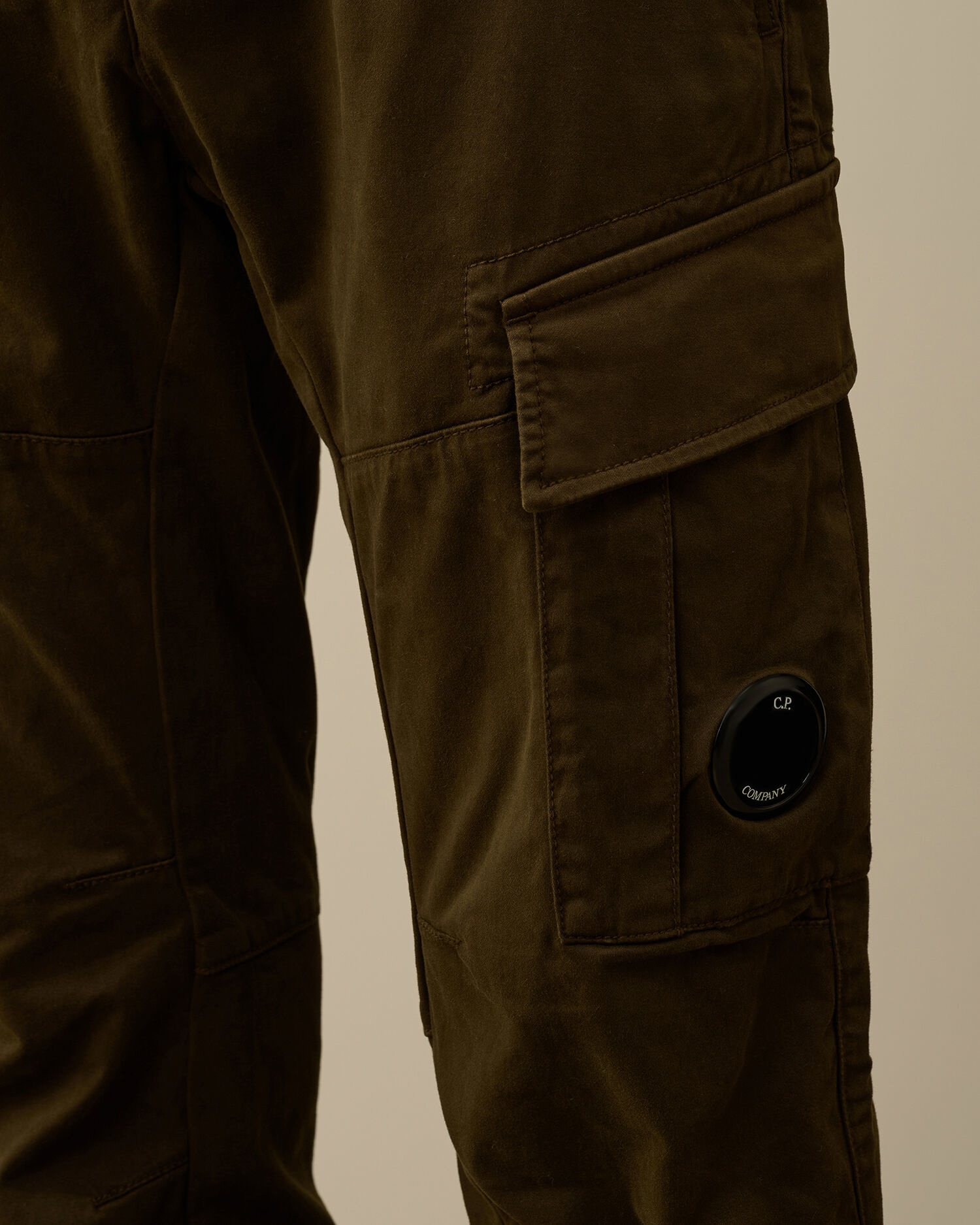 Stretch Sateen Ergonomic Lens Double Cargo Pants - 4