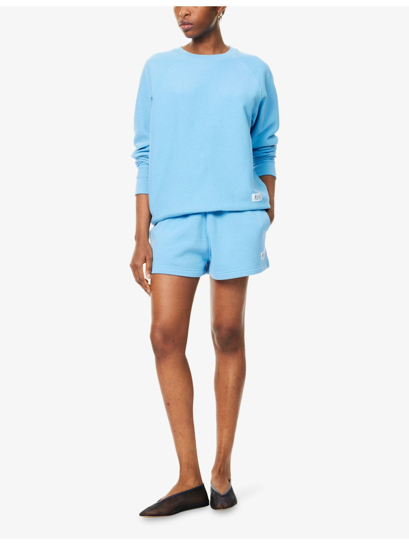 Sporty & Rich Runner Soft Crewneck Cotton-Jersey Sweatshirt outlook