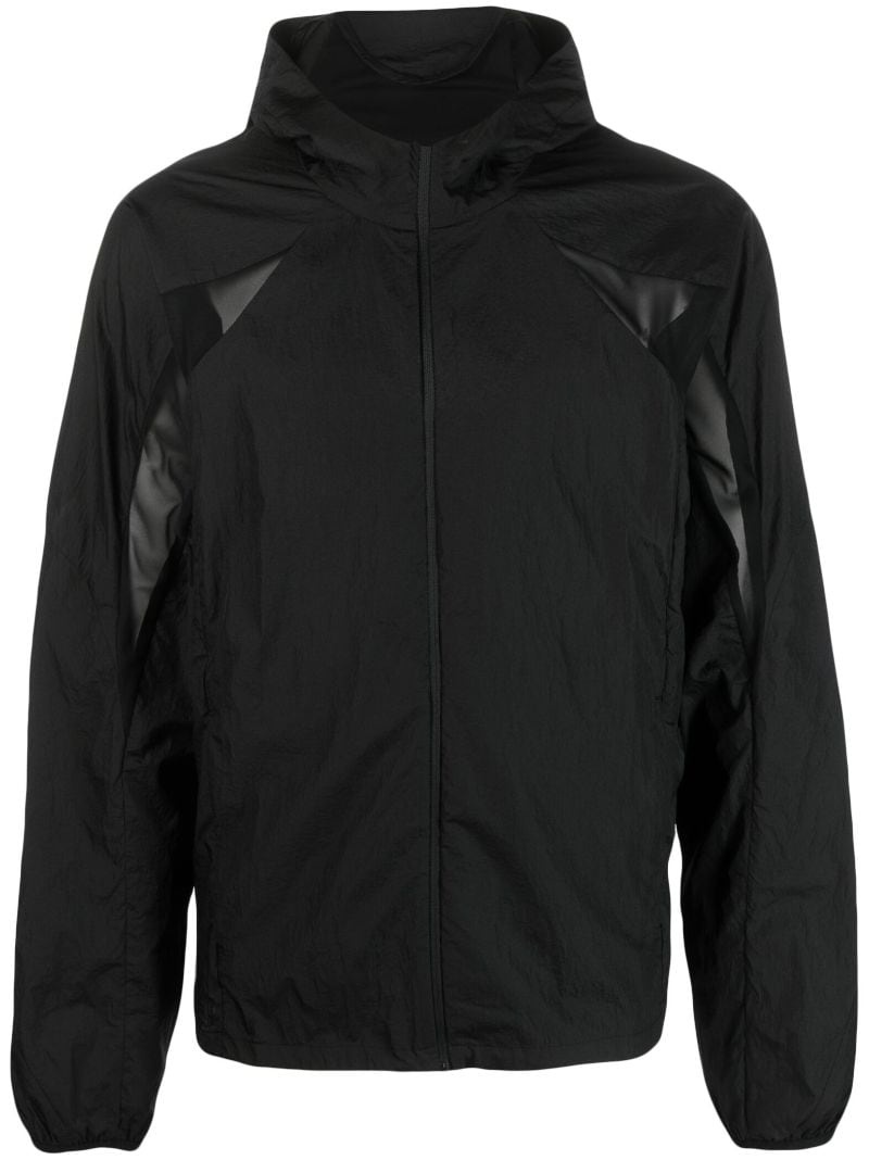 panelled zipped hooded jacket - 1