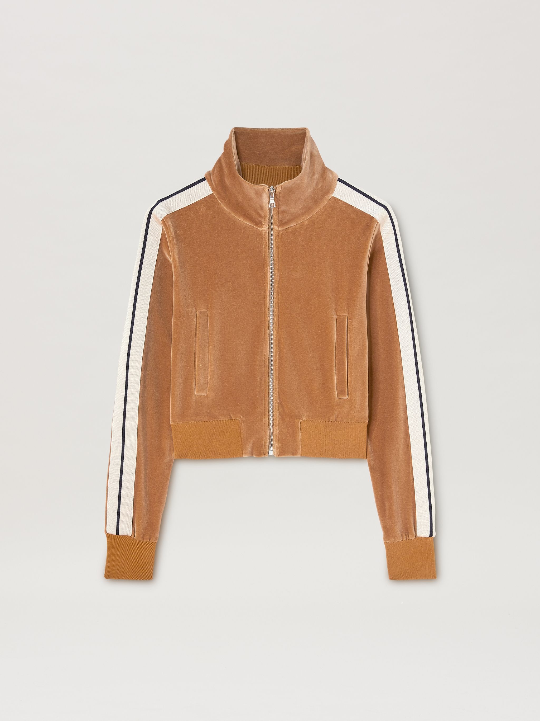 Velvet Highneck Track Jacket - 1