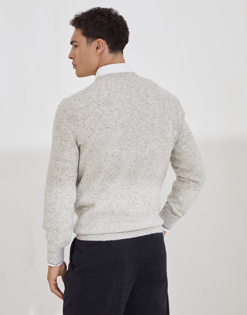 Brunello Cucinelli Flecked alpaca, wool, silk and cotton sweater outlook