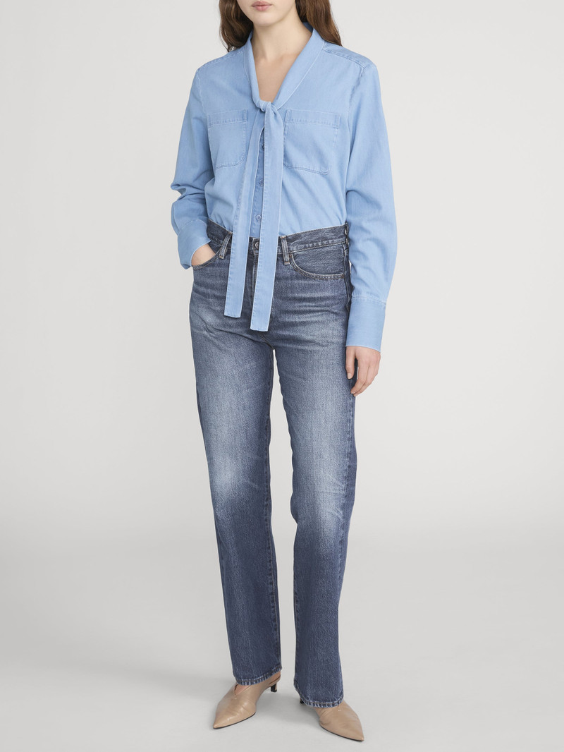 FRAME The Denim Modern Tie Blouse outlook