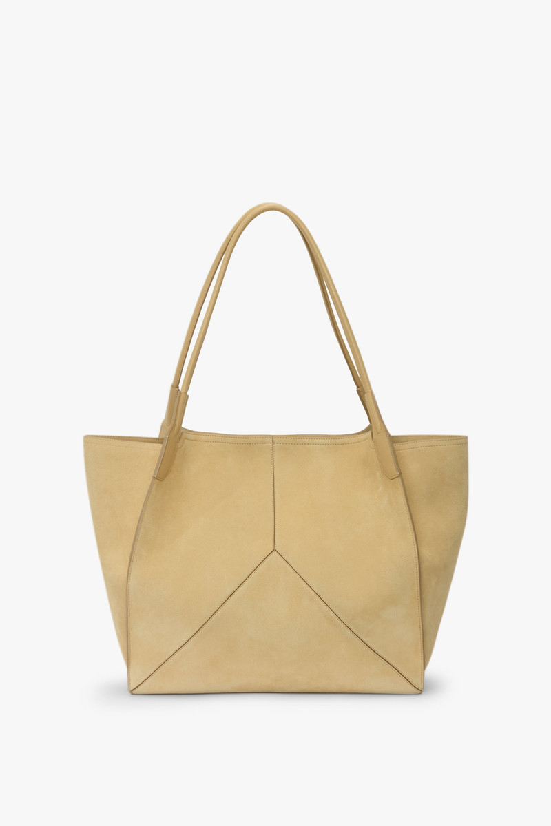 Victoria Tote In Sand Suede 6
