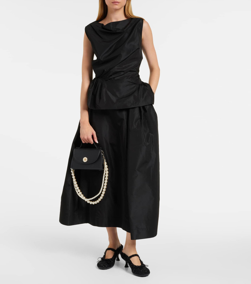 Simone Rocha Draped taffeta top outlook