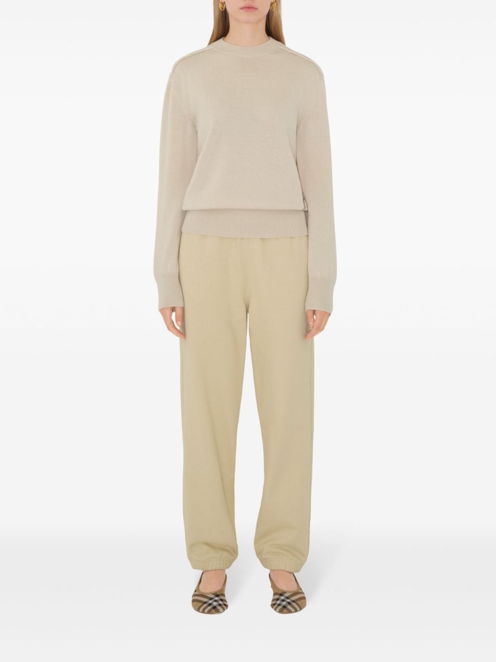 check-label cotton track pants - 2