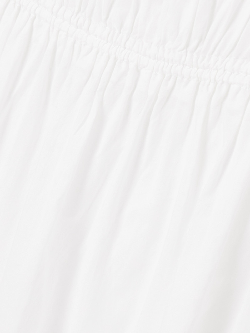 Gathered Tiered Organic Cotton-poplin Maxi Dress 4