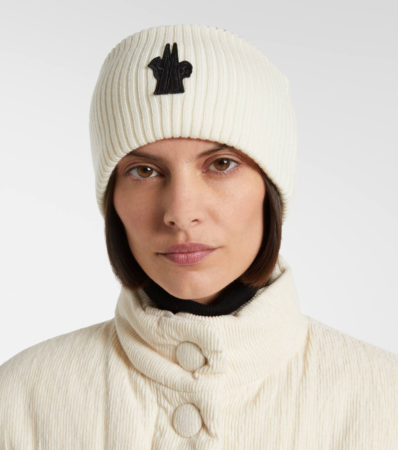 Moncler Logo virgin wool headband outlook