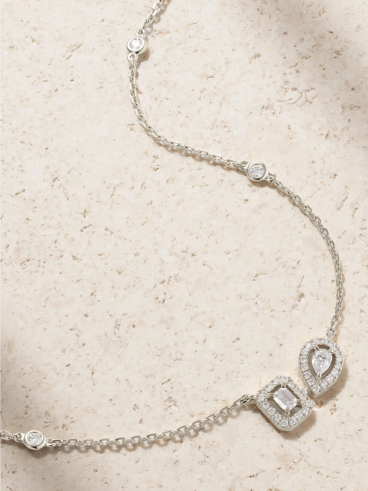 My Twin 18-karat White Gold Diamond Necklace - 1
