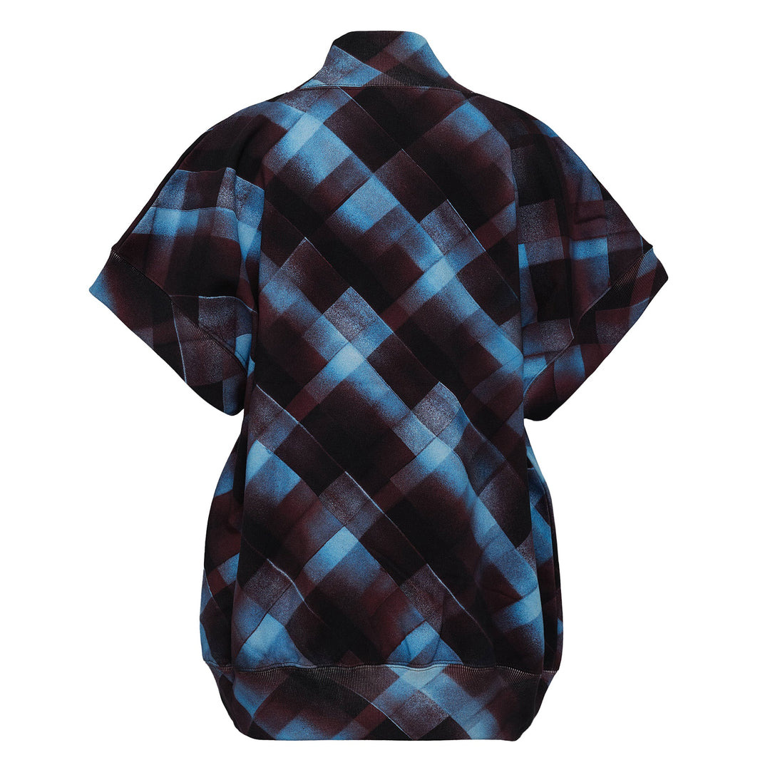 Funnel Neck Short Sleeve Sweatshirt - 2