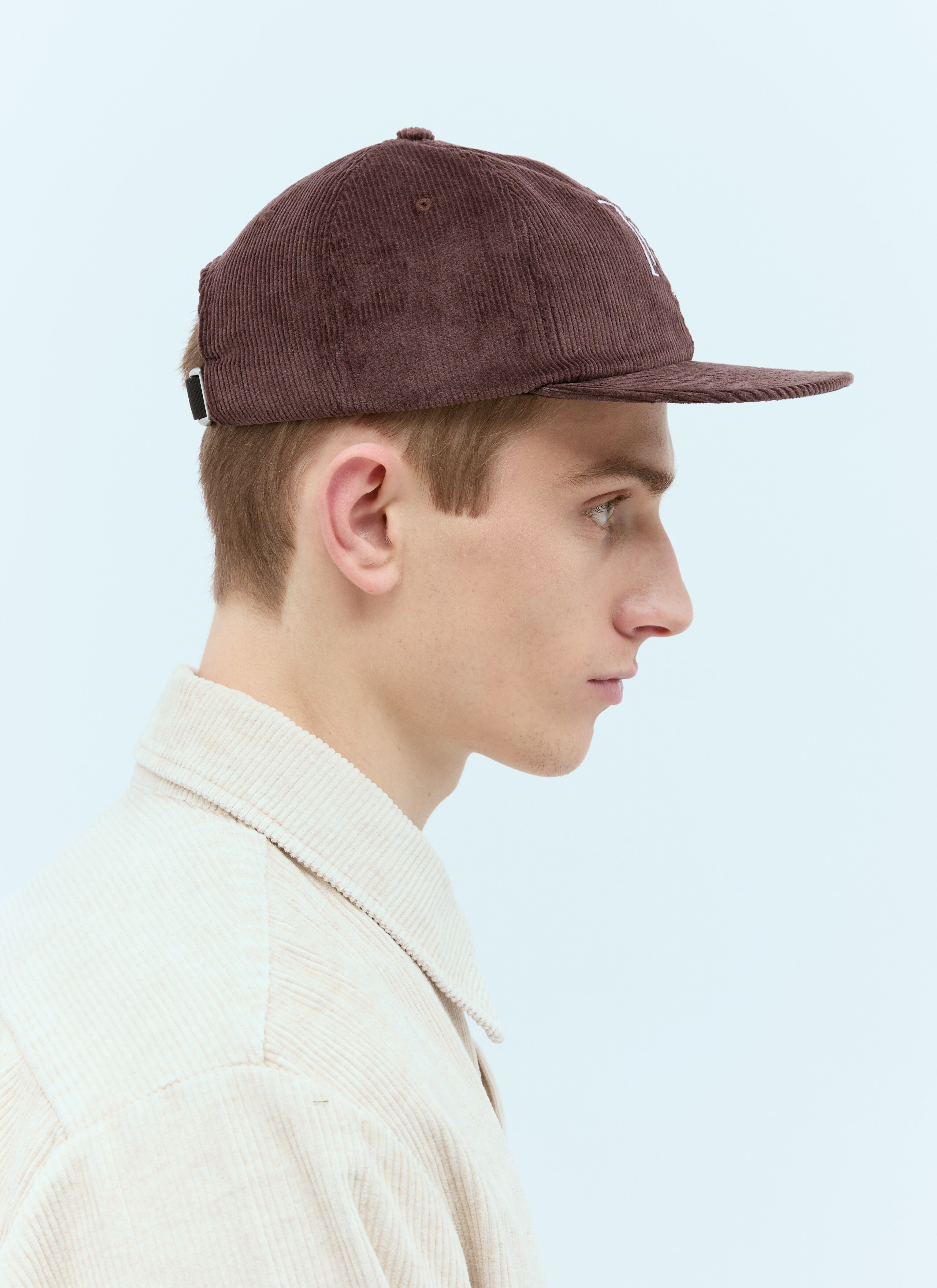 Logo Embroidery Corduroy Baseball Cap - 3