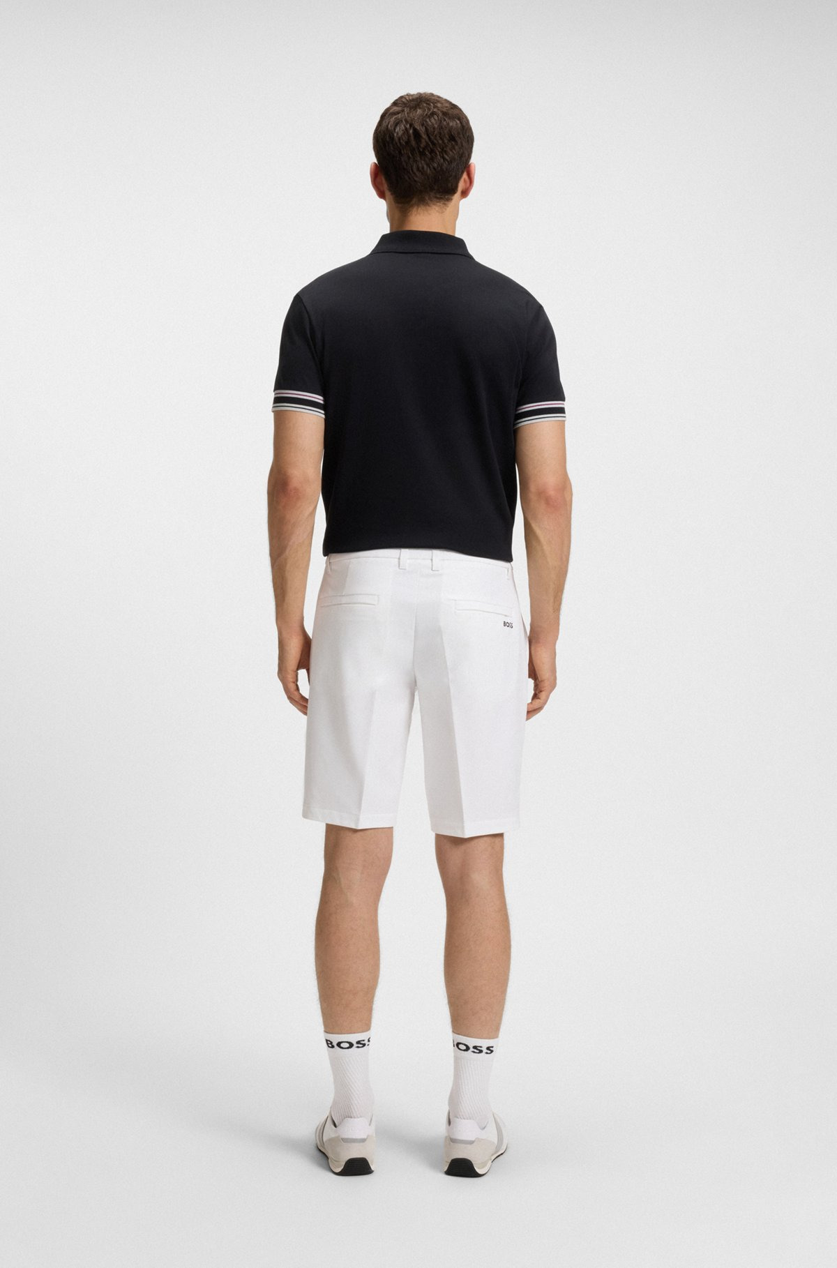 SLIM-FIT SHORTS IN WATER-REPELLENT STRETCH FABRIC - 4