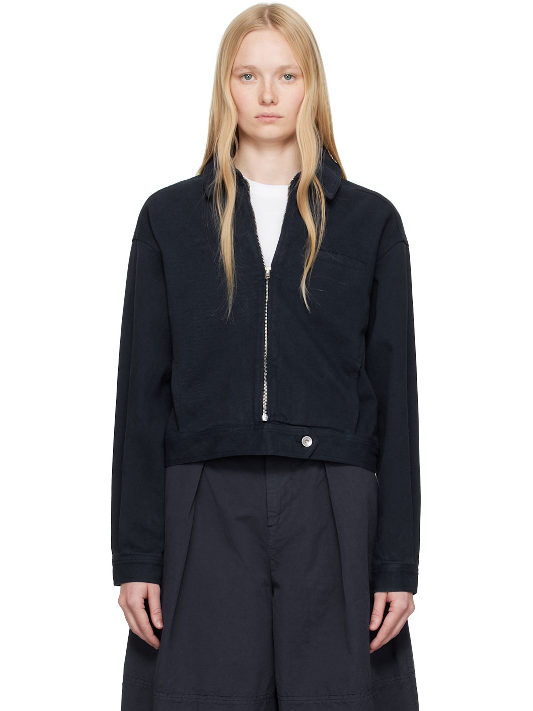 Navy Burnside Bomber Jacket - 1