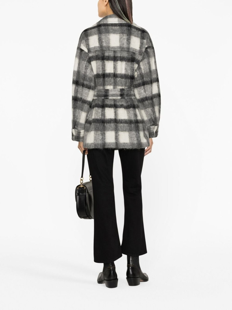 Pamae checked belted coat 3