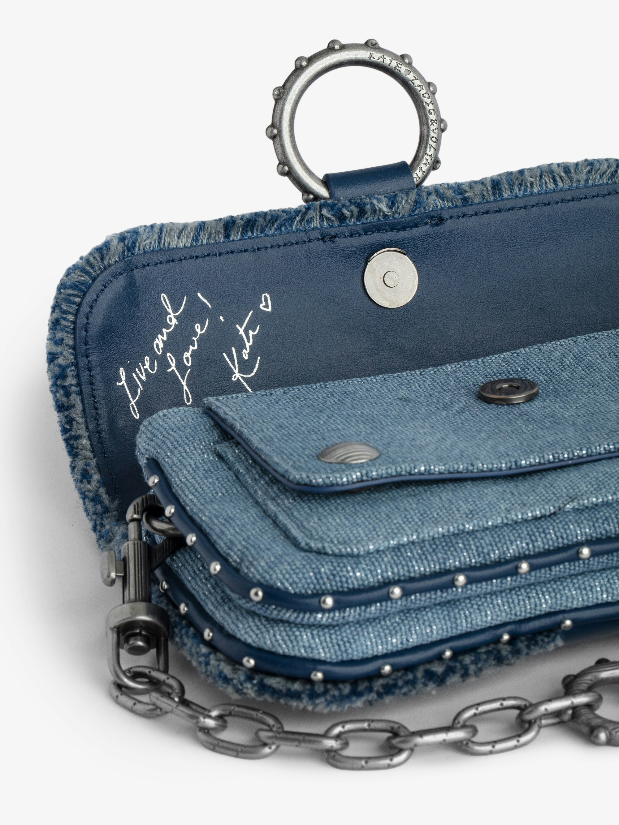 Kate Wallet Denim Glitter Bag - 5