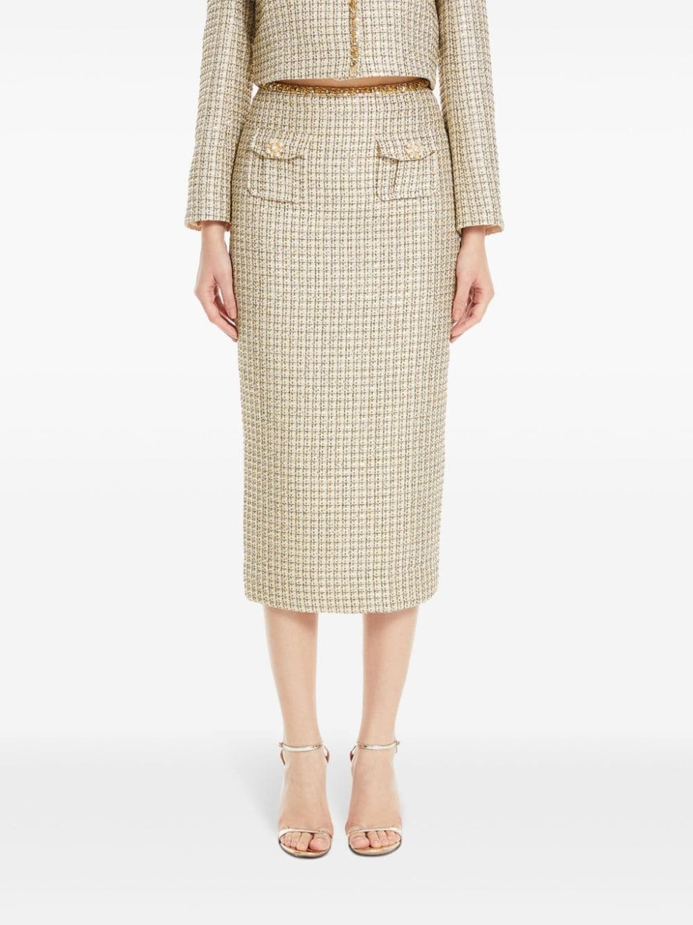 bouclé midi skirt - 3