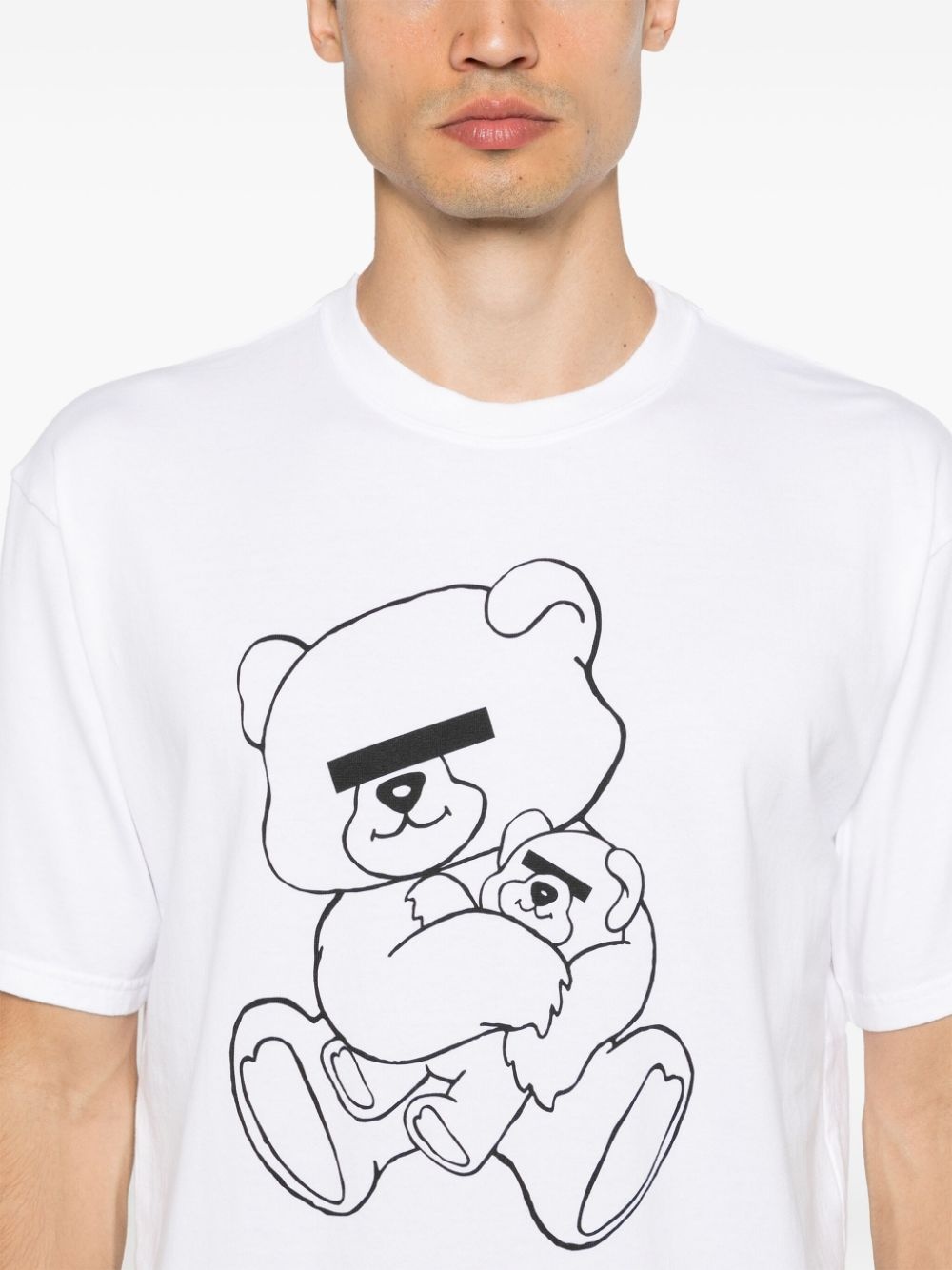 teddy bear-print cotton T-shirt - 5