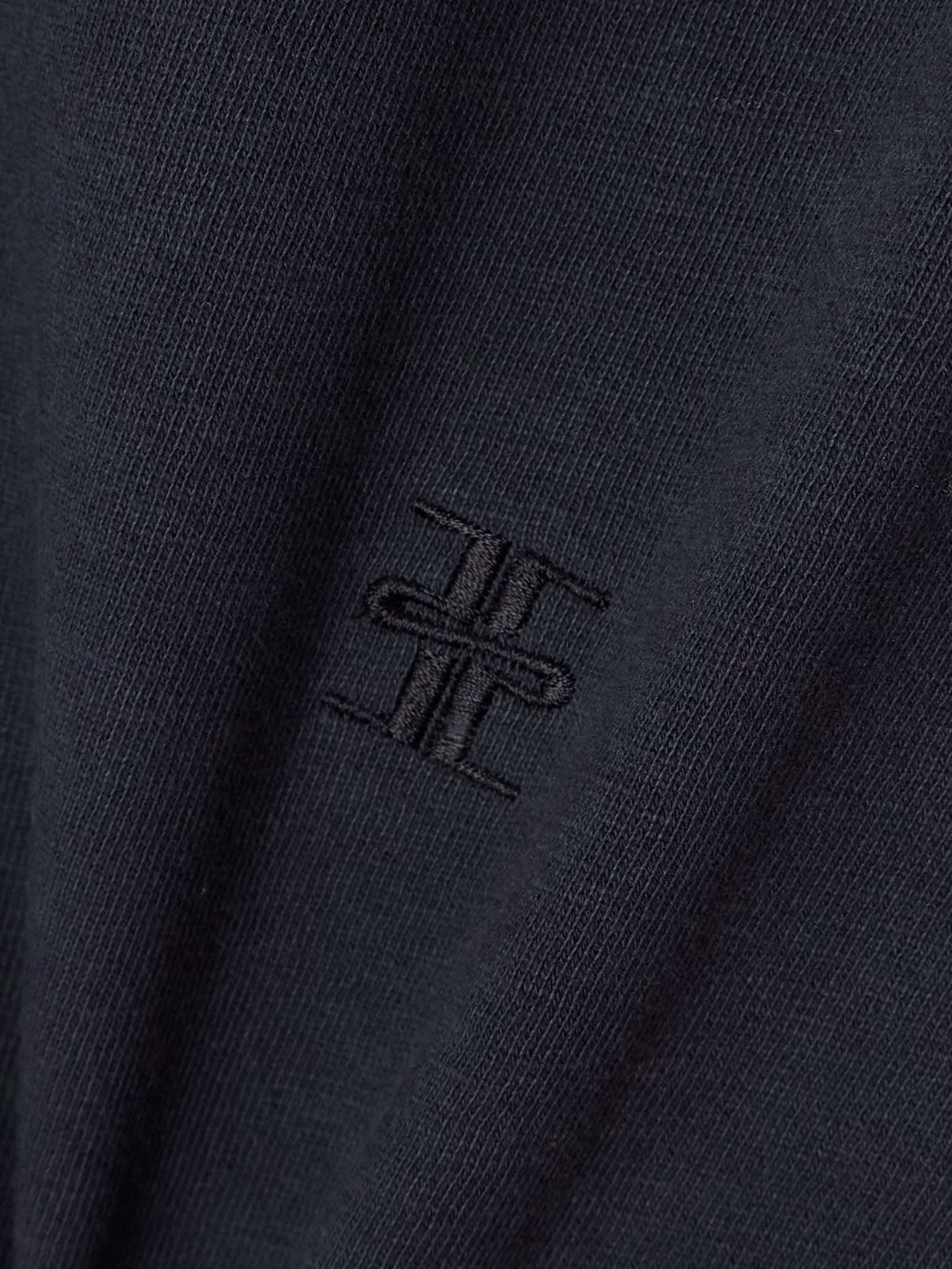 Oversized embroidered cotton-jersey sweatshirt Black - 5