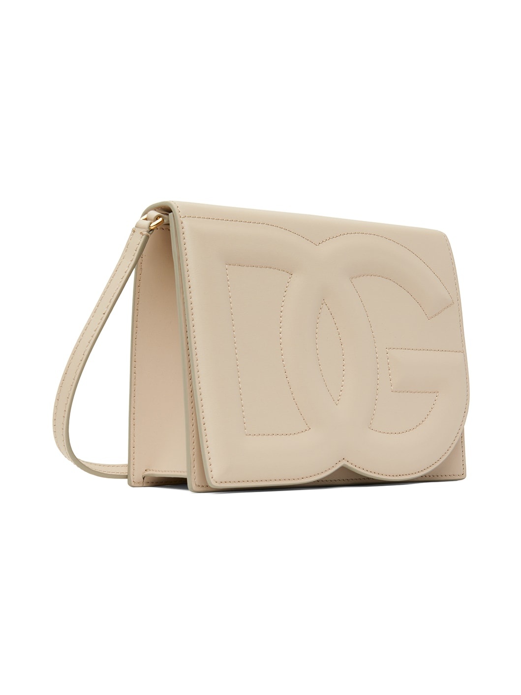 Beige 'DG' Logo Crossbody Bag - 2