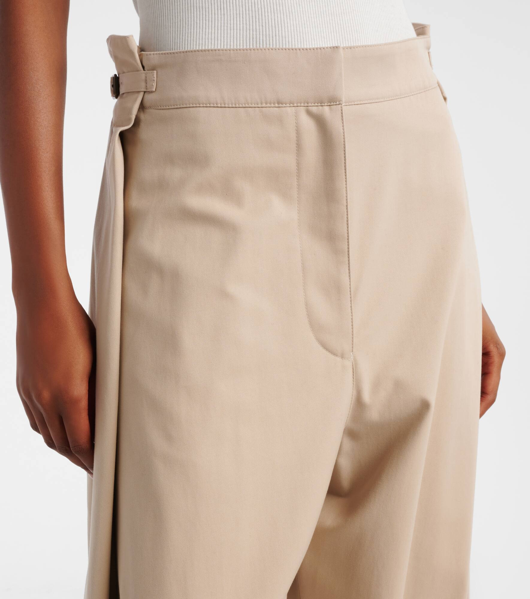 Cotton and silk twill balloon pants - 4