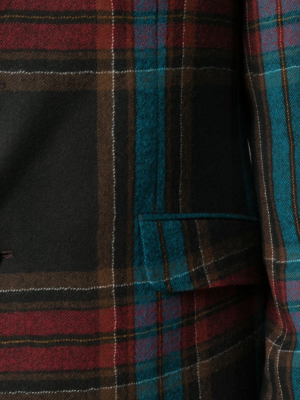 tartan-pattern wool blazer - 5