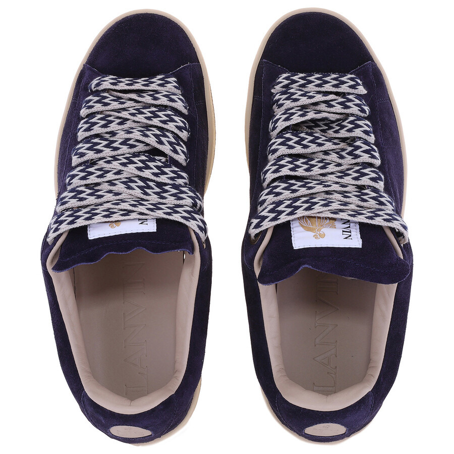 Lanvin Curb Lite Suede Low-Top Sneakers - 3