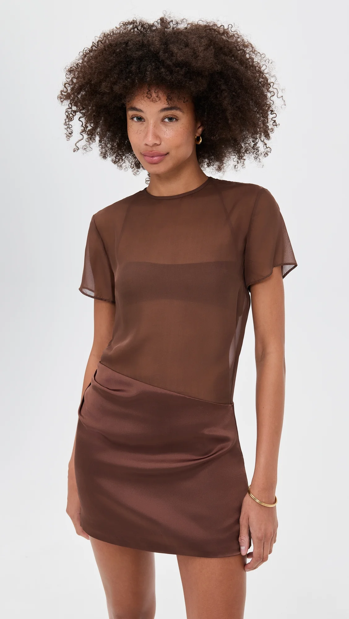 Luca Silk Mini Dress - 1