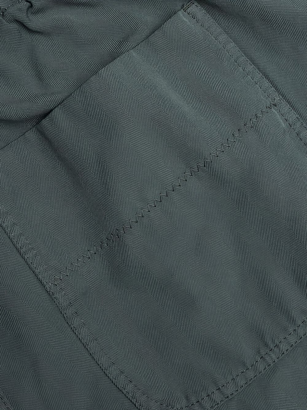 elasticated-waist herringbone straight trousers - 2