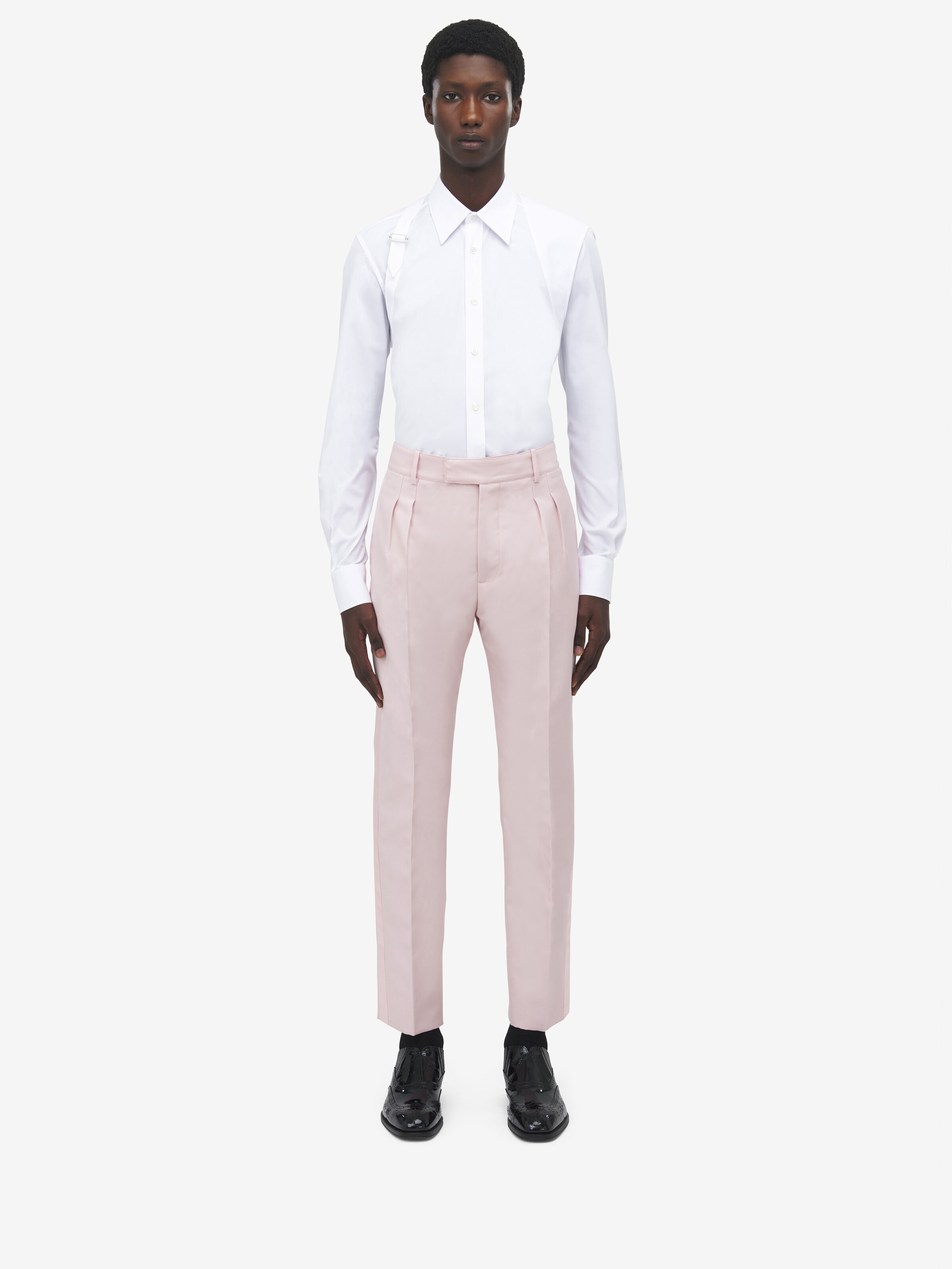 Pleat Detail Tuxedo Trousers - 2
