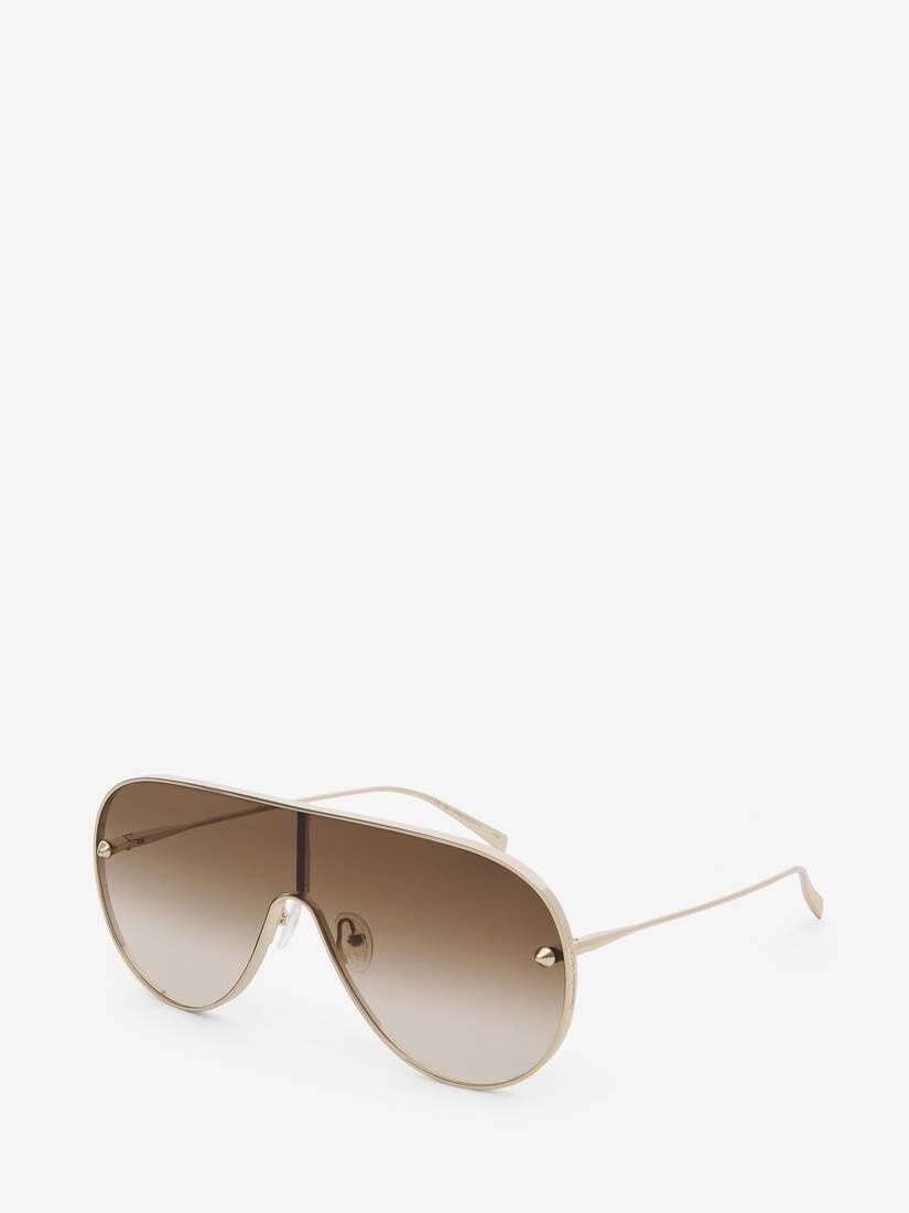 Metal Studs Mask Sunglasses - 3
