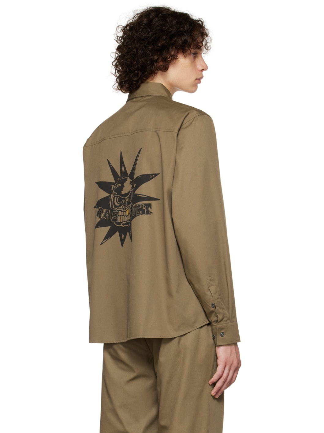 Brown Graphic Print Shirt - 3