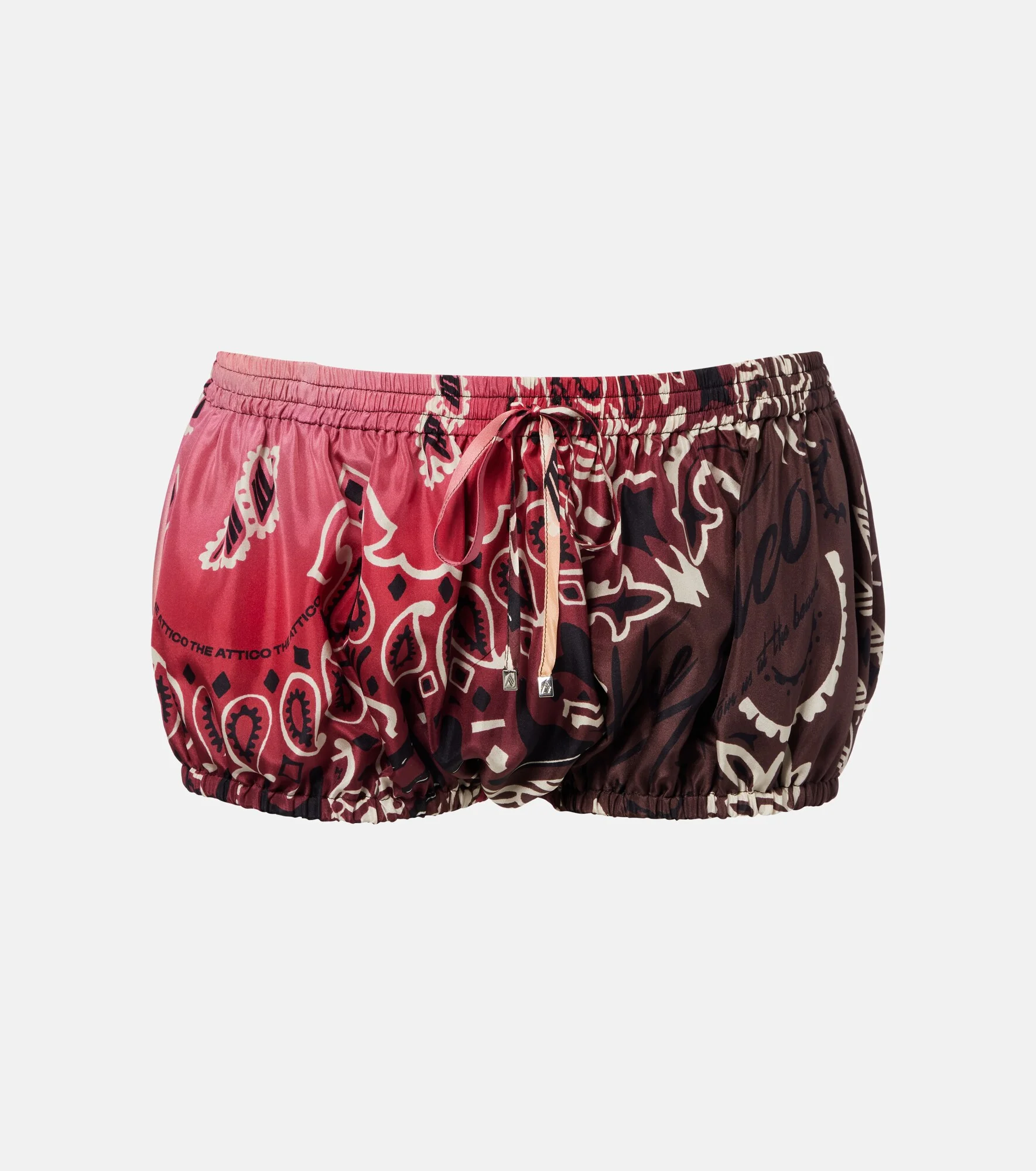 Printed silk shorts - 1