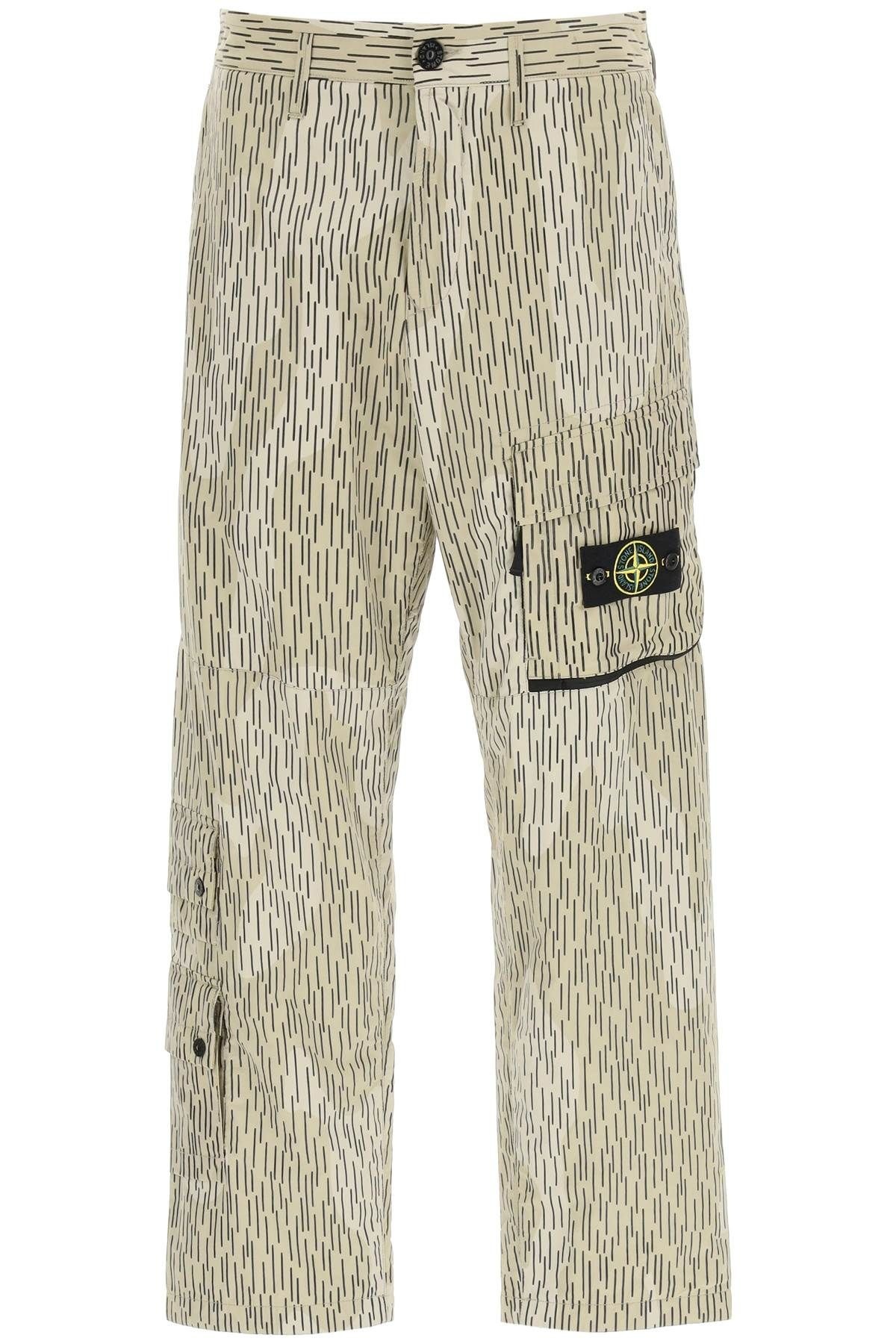 CARGO TROUSERS IN NASLAN LIGHT 'RAIN CAMO' PRINT - 1