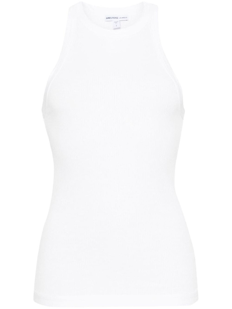 round-neck ribbed-knit tank top 1