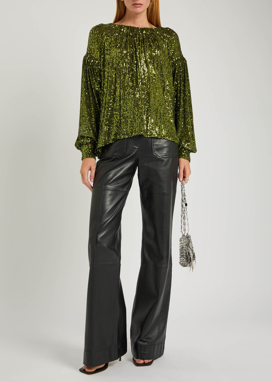 Rabanne Sequin-embellished Mesh top - 4