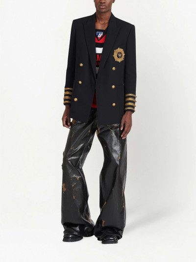 Balmain logo-appliqué double-breasted blazer outlook