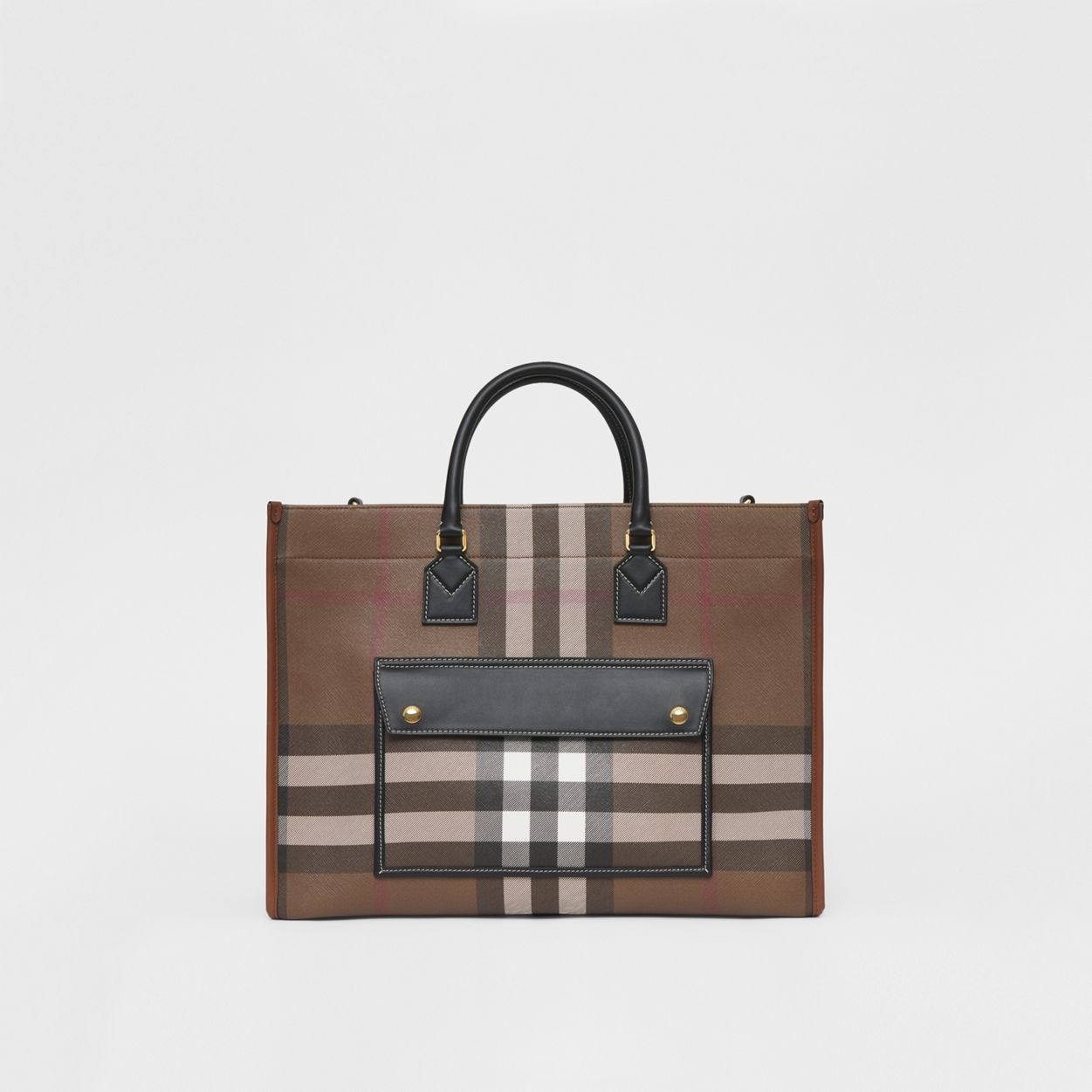 Medium Check and Leather Freya Tote - 1