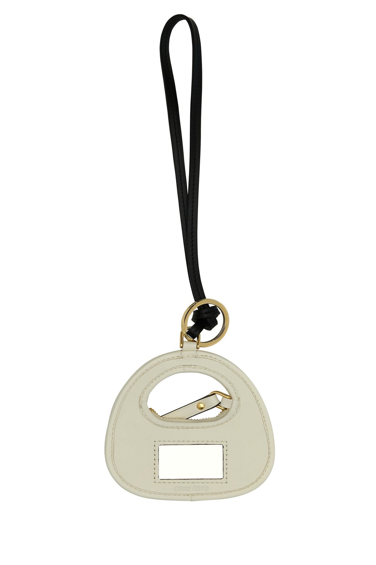 Miu Miu Women Ivory Leather Keyring - 2