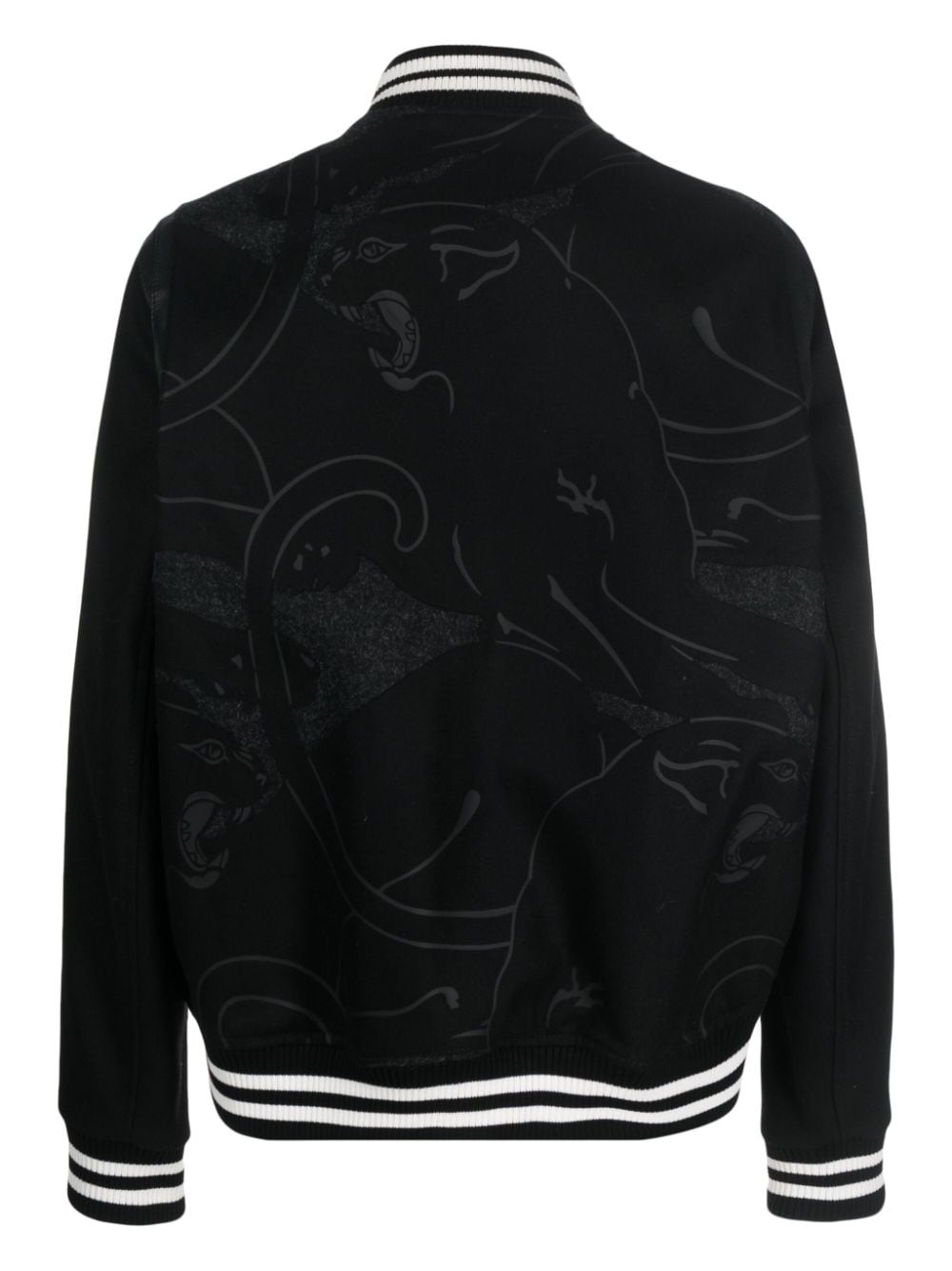 graphic-print wool bomber jacket - 2