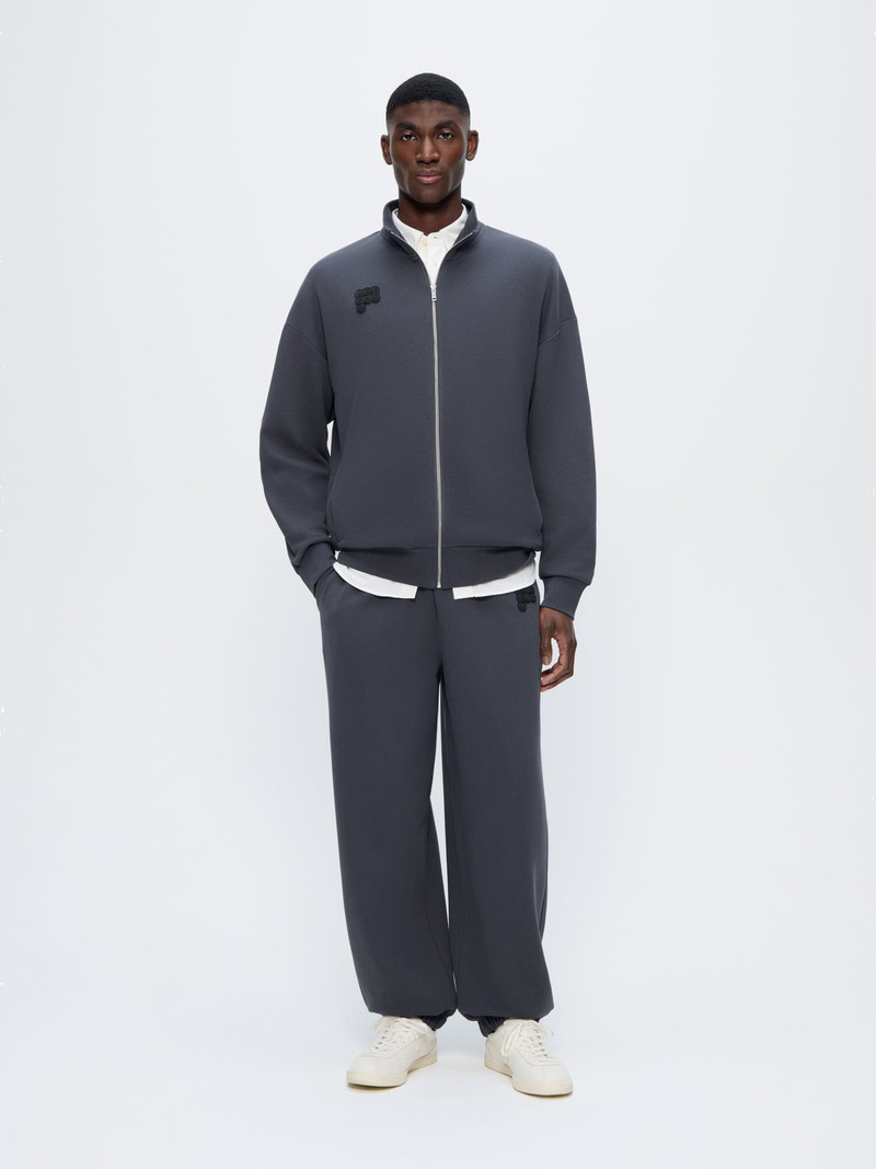 Mens Zip Up Sweatshirt - Smoked Black 5
