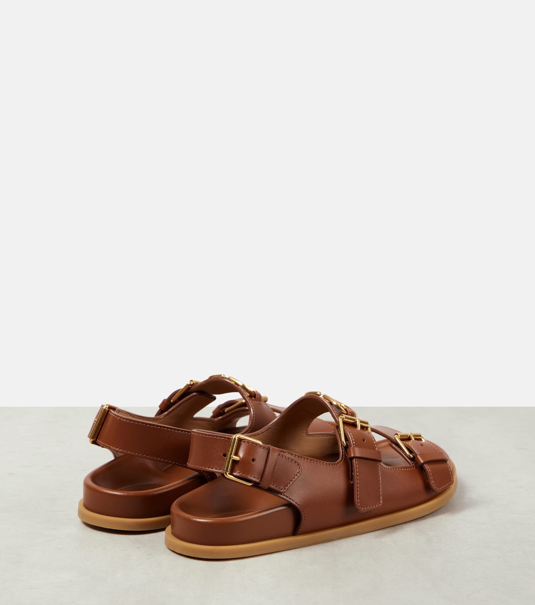 VLogo Signature leather sandals - 2