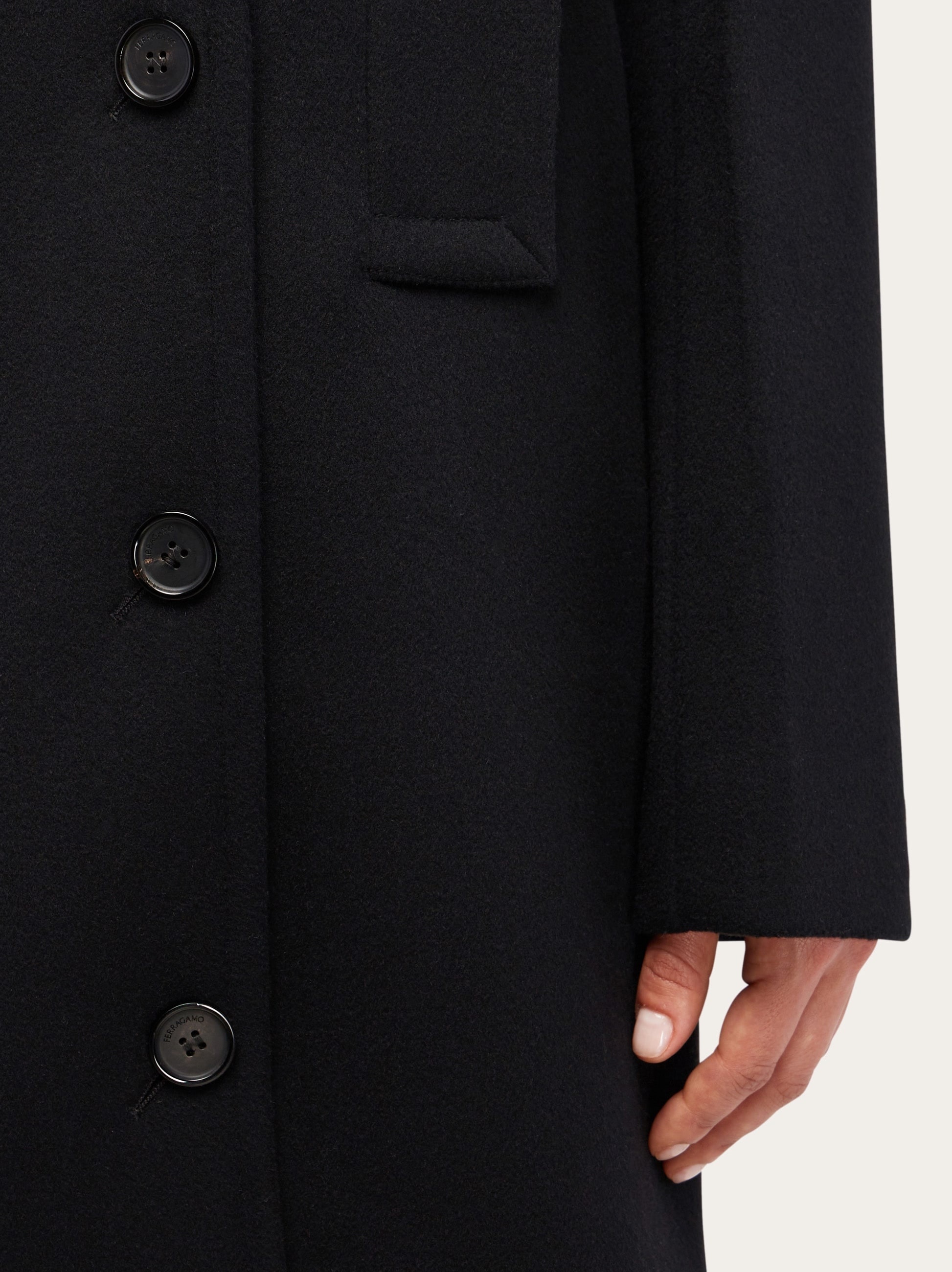 Cashmere blend double breasted coat - 7
