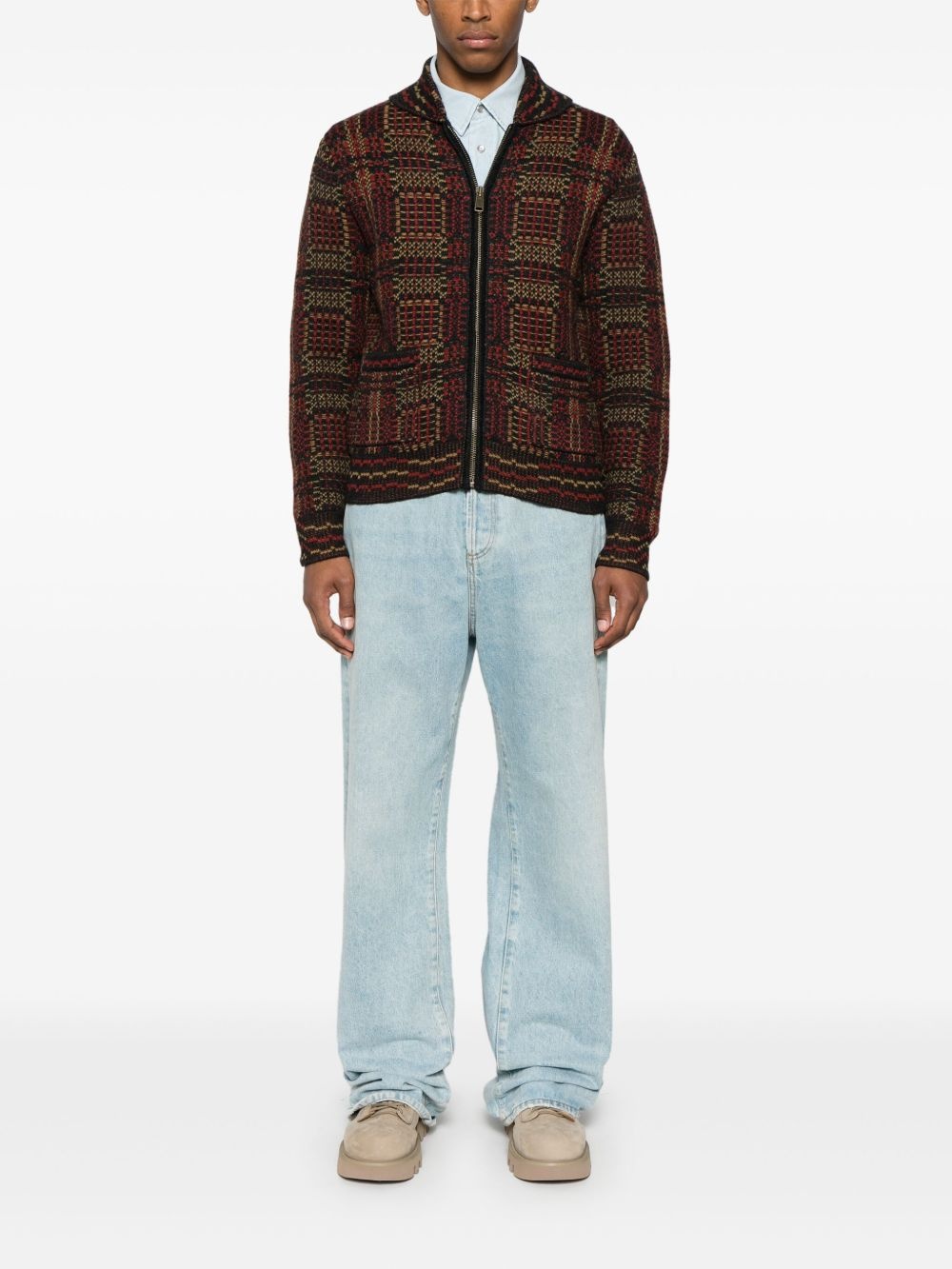 jacquard cardigan - 2