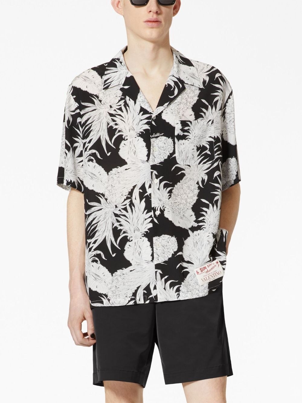 pineapple-print short-sleeve shirt - 3